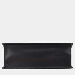 Pre Owned Gucci Black Leather Lilith Coral Snake Bamboo Handbag