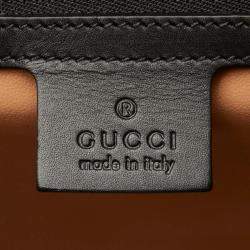 Pre Owned Gucci Black Leather Lilith Coral Snake Bamboo Handbag