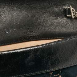 Pre Owned Gucci Teal Blue GG Velvet and Leather Super Mini Dionysus Crossbody Bag