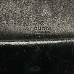 Pre Owned Gucci Teal Blue GG Velvet and Leather Super Mini Dionysus Crossbody Bag