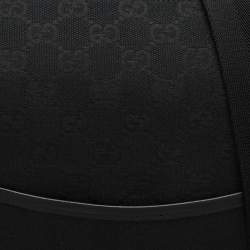 Pre Owned Gucci Black GG Canvas and Leather Messenger Bag
