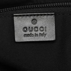 Pre Owned Gucci Black GG Canvas and Leather Messenger Bag
