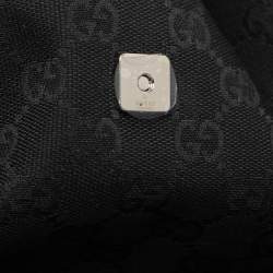 Pre Owned Gucci Black GG Canvas and Leather Messenger Bag