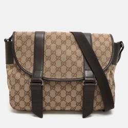 Gucci Beige/Ebony GG Canvas Messenger Bag