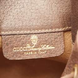 Gucci Beige/Brown GG Supreme Canvas and Leather Ophidia Bucket Bag