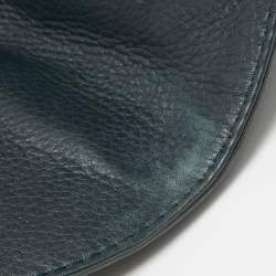 Pre Owned Gucci Navy Blue Leather Large New Bamboo Tassel Top Handle Bag