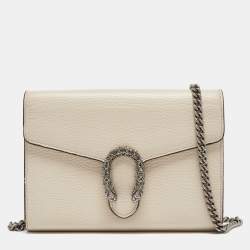 Gucci Off White Leather Mini Crystals Dionysus Shoulder Bag