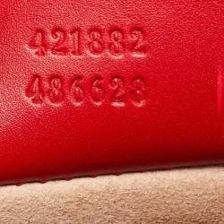 Gucci Red Leather Small Web Sylvie Shoulder Bag