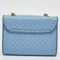 مملوكة مسبقًا حقيبة كروس غوتشي إيميلي جلد ميكروغوتشيسيما أسود بسلسلة صغيرة