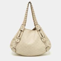 Pre Owned Gucci Cream Guccissima Leather Pelham Tote