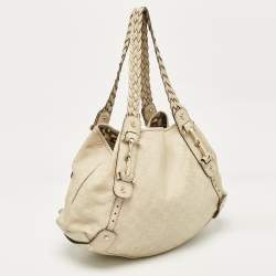 Pre Owned Gucci Cream Guccissima Leather Pelham Tote