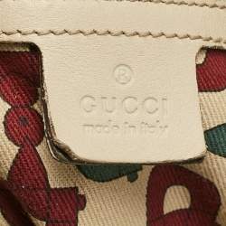 Pre Owned Gucci Cream Guccissima Leather Pelham Tote