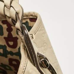 Pre Owned Gucci Cream Guccissima Leather Pelham Tote