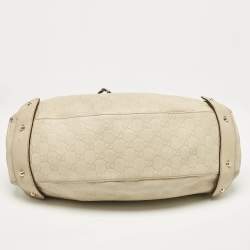 Pre Owned Gucci Cream Guccissima Leather Pelham Tote