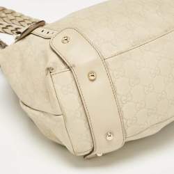 Pre Owned Gucci Cream Guccissima Leather Pelham Tote