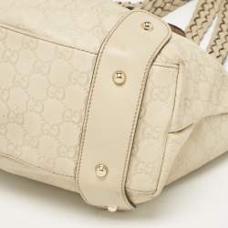 Pre Owned Gucci Cream Guccissima Leather Pelham Tote