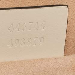 Pre Owned Gucci Off White Matelassé Leather Mini GG Marmont Shoulder Bag