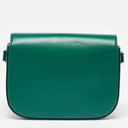 Gucci Dark Green Leather Horsebit 1955 Small Shoulder Bag