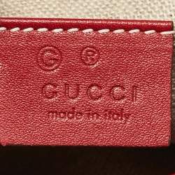 Pre Owned Gucci Red Microguccissima Leather Mini Bree Crossbody Bag