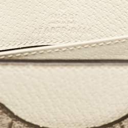 Gucci White/Beige GG Supreme Canvas and Leather Queen Margaret Wallet On Chain