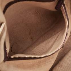 Pre Owned حقيبة كتف غوتشي سوهو جلد عنابي ميتاليك كبيرة بسلسلة