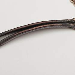 Pre Owned حقيبة كتف غوتشي سوهو جلد عنابي ميتاليك كبيرة بسلسلة