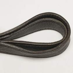 Pre Owned حقيبة يد غوتشي ابي حلقة حرف دي جلد و كانفاس جي جي أسود