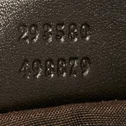 Pre Owned حقيبة يد غوتشي ابي حلقة حرف دي جلد و كانفاس جي جي أسود