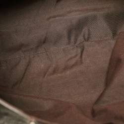 Pre Owned حقيبة يد غوتشي ابي حلقة حرف دي جلد و كانفاس جي جي أسود