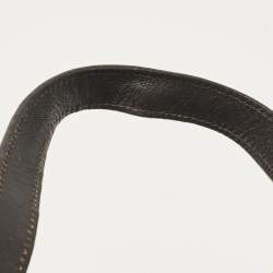 Pre Owned حقيبة يد غوتشي ابي حلقة حرف دي جلد و كانفاس جي جي أسود