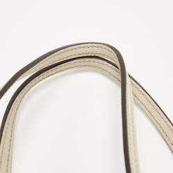 Pre Owned Gucci Off White Microguccissima Leather Bree Tote