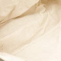 Pre Owned Gucci Off White Microguccissima Leather Bree Tote