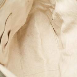 Pre Owned Gucci Off White Microguccissima Leather Bree Tote