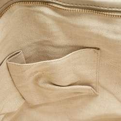Pre Owned Gucci Off White Microguccissima Leather Bree Tote