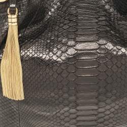 Gucci Black Python Large 1970 Shoulder Bag