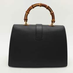 Pre Owned Gucci Tri Color Leather Large Dionysus Bamboo Top Handle Bag