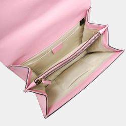 Pre Owned Gucci Navy Pink Red Bamboo Dionysus Leather Handbag