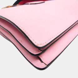 Pre Owned Gucci Navy Pink Red Bamboo Dionysus Leather Handbag