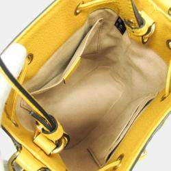 Gucci Beige Yellow Flora PVC Leather Baguette Bag