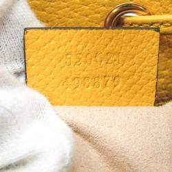 Gucci Beige Yellow Flora PVC Leather Baguette Bag