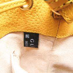 Gucci Beige Yellow Flora PVC Leather Baguette Bag