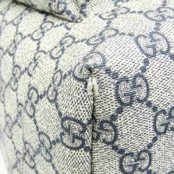 Pre Owned Gucci GG Supreme Beige Navy GG Supreme Backpack