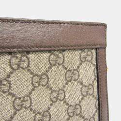 مملوكة مسبقًا Gucci Ophidia Medium GG Brown PVC Leather Shoulder Bag