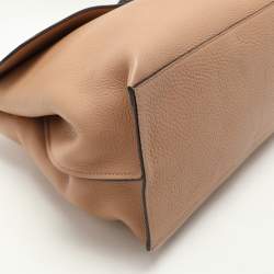 Pre Owned Gucci Brown Leather Bamboo Daily Top Handle Bag