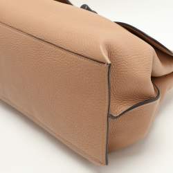 Pre Owned Gucci Brown Leather Bamboo Daily Top Handle Bag