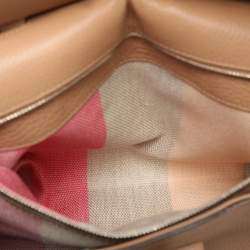 Pre Owned Gucci Brown Leather Bamboo Daily Top Handle Bag