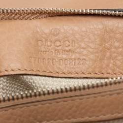 Pre Owned Gucci Brown Leather Bamboo Daily Top Handle Bag