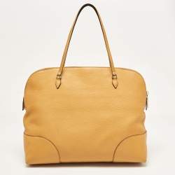 Pre Owned Gucci Mustard Yellow Leather Bree Satchel