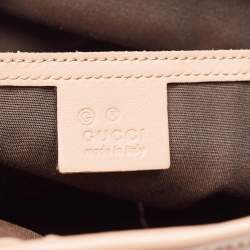 Pre Owned حقيبة يد توتس غوتشي جوي شوبر جلد و كانفاس جي جي إمبرايم زرقاء متوسطة