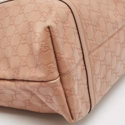 Pre Owned حقيبة يد توتس غوتشي جوي شوبر جلد و كانفاس جي جي إمبرايم زرقاء متوسطة